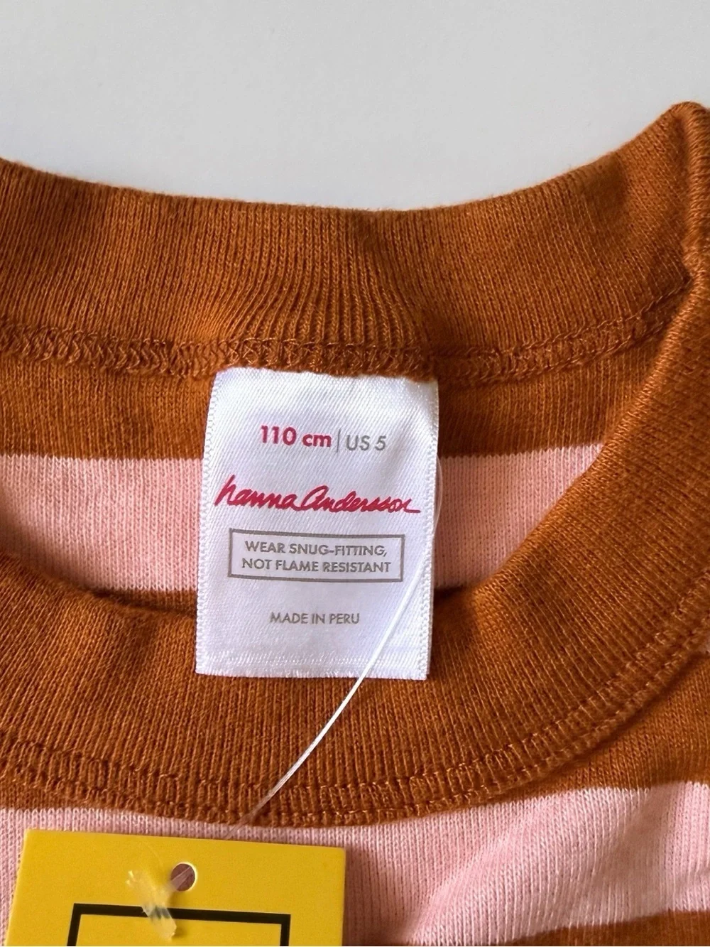 Hanna Andersson Striped Short-Sleeve Pajama Set - Pink & Brown